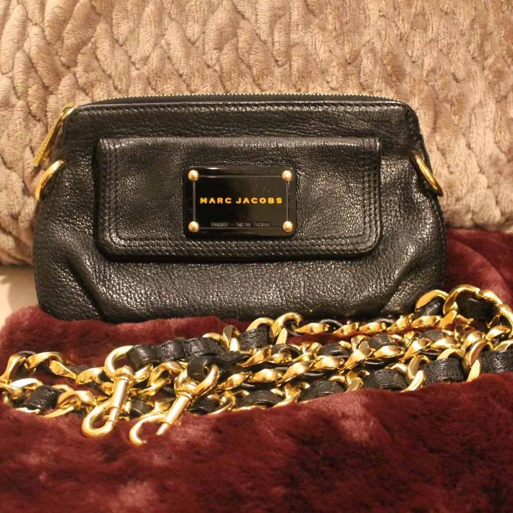 Marc Jacobs mini Olga Seventies Leather & gold chain bag Paris New York